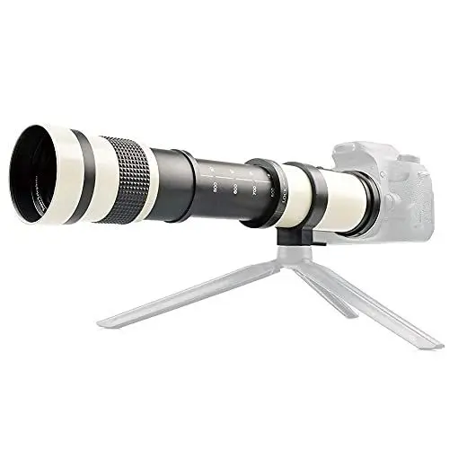 Produktbild: 420-800 mm Telezoomobjektiv mit manueller Fokussierung für EF-S-Mount-Kamera, mit T2-Mount, vollständiger manueller Fokussierung, mehrschichtiger MC-Beschichtungsfilm,