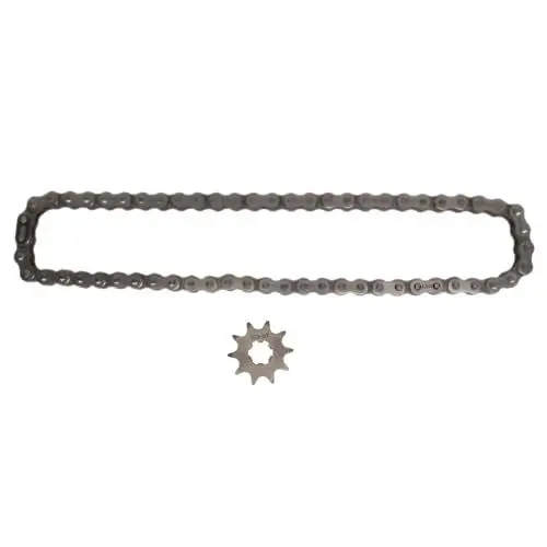 Produktbild: 428 10T Kettenrad-Kettensatz, 17 Mm Stahl-Motorkettenrad-Set 428 60-Glieder-Kette für 50 Cc-250 Cc ATV Off-Road-Kart-Motorrad-Fahrrad-Modifikationszubehör