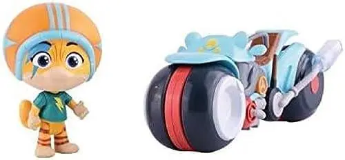 Produktbild: 44 Cats Spielfigur Lampo mit Motorrad, Figur aus der 44 Cats Serie, für Kinder ab 3 Jahren