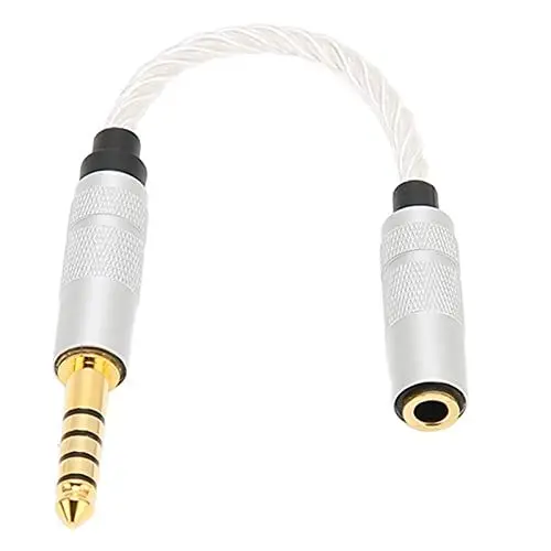 Produktbild: 4,4 Mm Symmetrisches auf 3,5 Mm Stereo-Kopfhörer-Adapterkabel (Stecker auf Buchse) für Hochauflösende Player