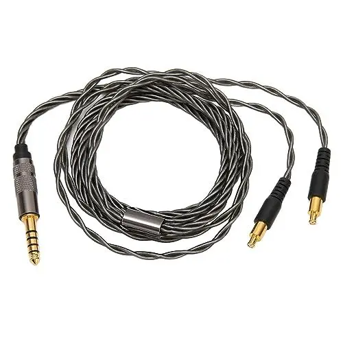 Produktbild: 4,4-mm-Stecker-Ersatz-Audio-Upgrade-Kabel für ATH MSR7B SR9 ES750 ES770H ESW950 ESW990H ADX5000 AP2000Ti und Andere Kopfhörer, 4,1 Fuß