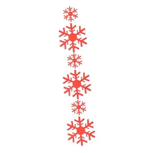 Produktbild: 45 Stk Schneeflocke-spiegel-wandaufkleber Weihnachtsfensterbild 3d Wandtattoos Schneeflocken-fensteraufkleber Weihnachtsschaufenster Aufkleber Entfernbare Wandaufkleber Rot Pvc Amosfun