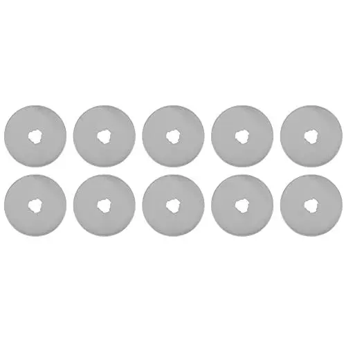 Produktbild: 45 mm Drehklingen 10 Stück Rollenrad Rundmesser Ersatzklingen Rundklingen Rollschneider Basteln Nähen Quilten Stoff Rotierendes Handwerkzeug