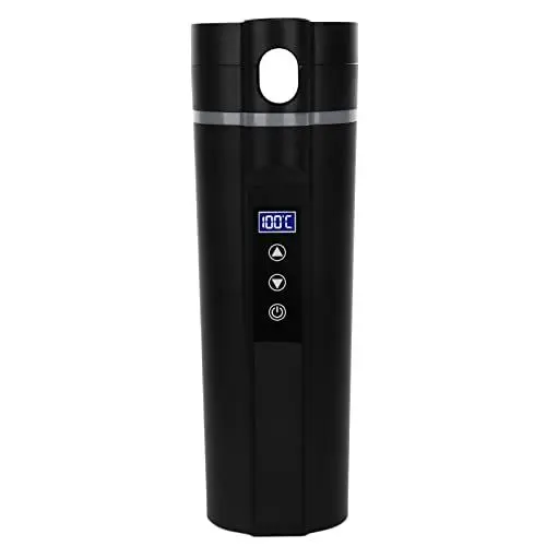 Produktbild: 450 Ml Smart Heating Car Cup, Elektrisch Beheizter Reisebecher mit Intelligenter Temperaturregelung, Tragbarer, Geräuscharmer Kleiner Reise-Wasserkocher für Reisen, Camping