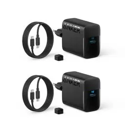 Produktbild: 45W USB C Ladegerät, Anker Ladegerät mit USB C Kabel, iPad Ladegerät, PPS-Schnellladen USB C Netzteil für Samsung Galaxy S24 Ultra/S24/S23+/S23/S22/Note20, iPhone 16/15, Pixel (2X 1,5m Kabel inkl.)