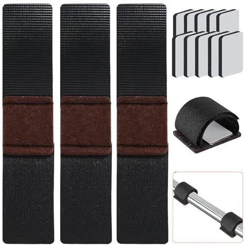 Produktbild: 48 Stück Filzgleiter Selbstklebend, Stuhlbeinschoner Klettverschluss, Filzgleiter für Stühle, Möbel-Filzgleiter mit Klettverschluss für Schlittensitze, Schaukelstuhl Rutschfestigkeit, Lärmreduzierung