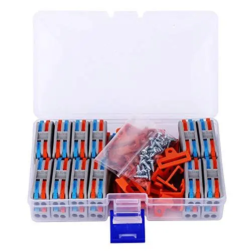 Produktbild: 48 Stück Verdrahtungsverbinderleiter, 2-Positionen, 11 ~ 28 AWG, PCT-2-2, mit Halterungsschrauben