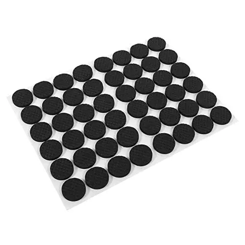 Produktbild: 48 Stück rutschfeste Möbelunterlage, selbstklebend, rund, rutschfest, verdickte Gummifüße, Bodenschutz für Schreibtisch, Tisch, Stuhl, Sofa, Bett