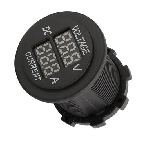Produktbild: 48,6 X 26 Mm LED-Anzeige, Voltmeter, Amperemeter, Voltmeter, Amperemeter, Auto-Dual-LED-Voltmeter, Amperemeter, Umweltfreundliches Nylon für Motorrad-Autobatterie