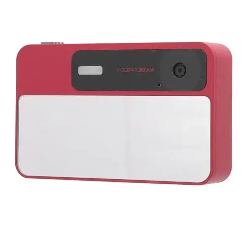 Produktbild: 48MP 1080p Dual Lens Selfie -Kamera 2,4 Zoll IPS Bildschirm Elektronische Bildstabilisierung Tragbar Digital (Rot)