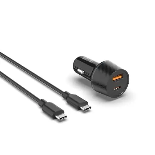 Produktbild: 48W 30W KFZ Auto Ladegerät Passend für Samsung Galaxy S21 5G S20 S10 S10e S9 S9+ S8 S8+ Note 10 9 8 A71 A70 A53 A52 A51 A50 A42 A32 A21 A20 A10e A02S Schnellladegerät mit PD3.0&QC3.0 Ladekabel