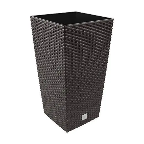Produktbild: 49 -Liter -Zeit Pot mit Einsatz 32,5 x 32,5 x 61 cm in dunkler Ockerfarbe