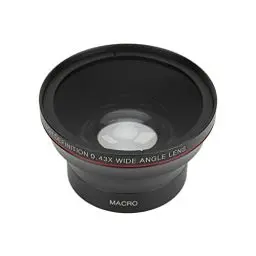 Produktbild: 49 Mm 0,43 X HD Weitwinkel Kameraobjektiv, Professionelles Weitwinkelobjektiv mit Makroobjektiv, Kompatibel mit Allen Objektiven mit 49 Mm/2,0 Zoll Gewindekaliber