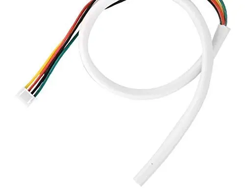 Produktbild: 4 adriges 30 m 0, 5 mm² rundes weißes flexibles Kupferkabel, Kupferdraht mit weißer PVC Isolierung Außengehäuse, für Video Türsprechanlage