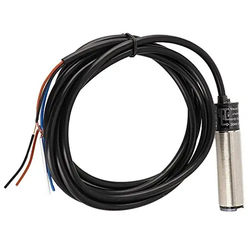 Produktbild: 4-Draht-Lichtschranke, Infrarot-Lichtschrankensensor mit Diffuser Reflexion, 24 V DC, 1,4 M Kabel, NPN NO + NC-Erkennung, Fotoelektrische Sensoren (BR400-DDT)