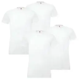 Produktbild: 4er Pack Levis Solid Crew T-Shirt Men Herren Unterhemd Rundhals Stretch Cotton, Farbe:300 - White, Bekleidungsgröße:XL