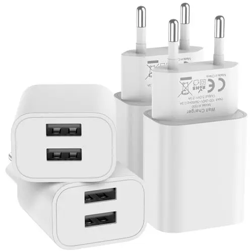 Produktbild: 4er Pack USB ladegerät für iPhone 16 15 14 Plus Pro Max 13 12 11 SE Samsung Android Adapter, iPhone ladegerät Ladestecker Power USB stecker Netzteil(Ohne Ladekabel)