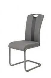 Produktbild: Hela Tische, 4er Set Schwingstuhl Amber2, Bezug Kunstleder Anthrazit, Metallgestell Grau, 98x43x56 cm
