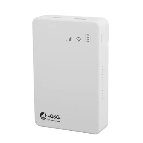 Produktbild: 4G LTE Mobile WiFi Hotspot, 5G Entriegelter Router mit SIM-Karten-Slot, 300MBPS, 10 Geräte, 10000mAh für Reisen