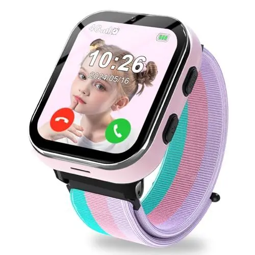 Produktbild: 4G Smartwatch Kinder mit GPS und Telefon, Kinderuhr zum Telefonieren mit WiFi, Videoanrufen, SOS, Wecker, Schulmodus, Schrittzähler, Kamera, Kinder-Smartwatch für Jungen und Mädchen 4–12 Jahren