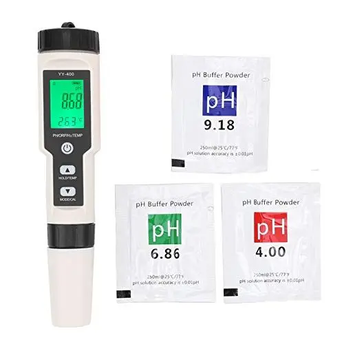 Produktbild: 4-in-1 Tragbarer Wasserqualitäts-ORP-Tester, Monitor-Teststift, 0,01–14,00 PH-Messbereich, PH-ORP-H2-Temperaturtester YY-400
