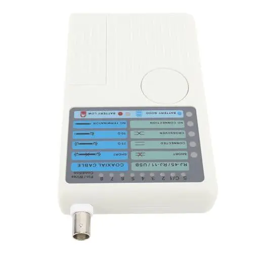 Produktbild: 4-in-1-Remote-Netzwerkkabeltester – Tragbares USB-BNC-RJ11-RJ45-LAN-Kabel, UTP-STP-Kabeltester – Praktisches Handgerät mit Akustischem Alarm