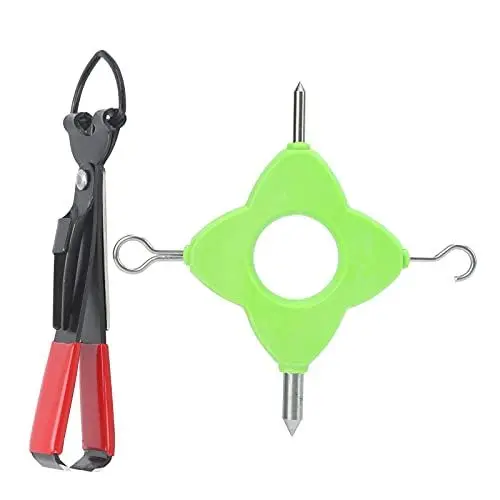 Produktbild: 4-in-1-Werkzeug Angelhaken Knoten Multi Angelknoten Abzieher mit Kunststoffgriff für Fliegenfischen Zubehör