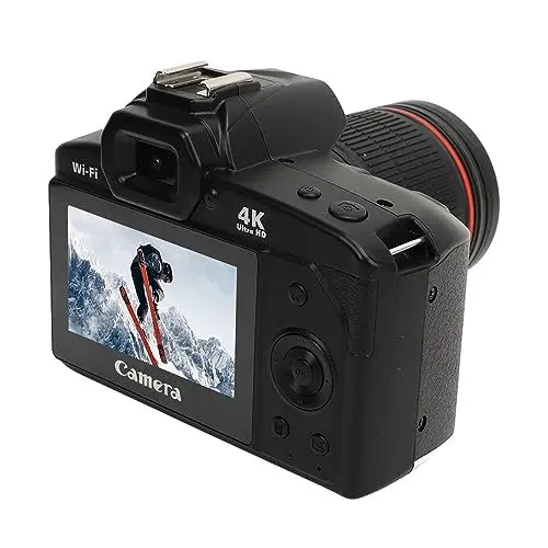 Produktbild: 4K 64MP HD Nachtsicht-Digitalkamera mit 3-Zoll-IPS-Farbdisplay und WLAN, 16-fachem Digitalzoom, 120-Grad-Weitwinkel und Fülllicht für Vlogging