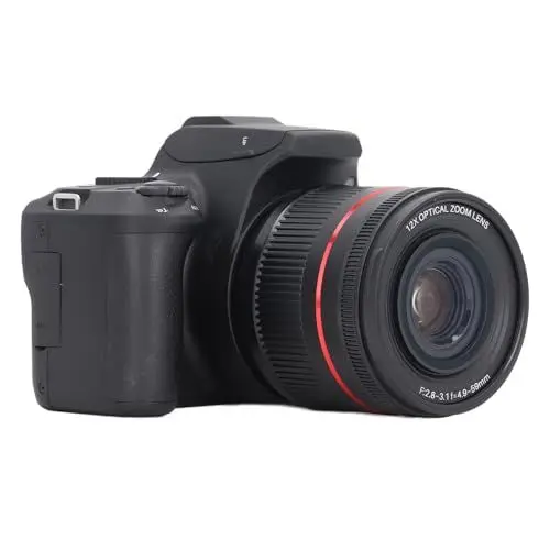 Produktbild: 4K Digitalkamera, 64 MP Vlogging Kamera mit 3 Zoll 180 Grad Klappbildschirm für YouTube, 12 facher Zoom, Anti Shake Point- und Aufnahmekamera für Teenager Anfänger