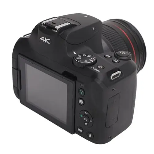 Produktbild: Tbest 4K Digitalkamera Fotokamera, Kompaktkamera für Fotografie und Video, WiFi, 64 MP, 12 X 30 X Optischer Zoom Autofokus 270-Grad-Klappbildschirm, Vlogging-Kamera mit App