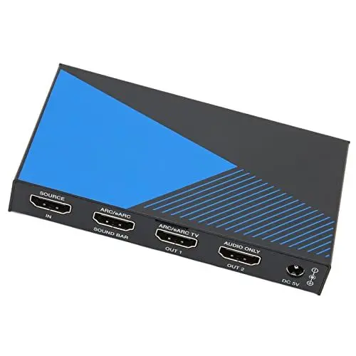 Produktbild: 4K HDMI Audio Extractor Converter, 4K 60HZ HDMI Converter für ARC Bar Speakers Video Receiver, Unterstützt für HDR, für HDR10, für HDR10 Plus(EU)