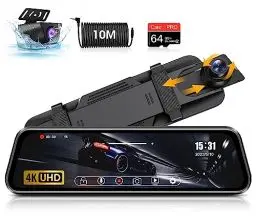 Produktbild: 4K Spiegel Dashcam Rückspiegel Kamera mit 64G SD-Karte Rückfahrkamera Spiegel Auto Kamera mit 10