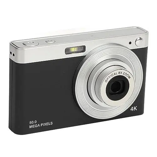 Produktbild: 4K-Fotokamera, 50 MP, 16-facher Zoom,Kompakter Vlogging-Camcorder, 2,88-Zoll-HD-IPS-Bildschirm,-Autofokus-Kamera Integrierter Blitz,Video für Kinder, Freunde, Familie,
