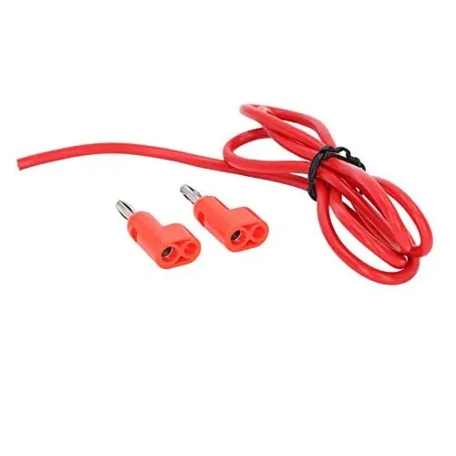 Produktbild: 4-mm-Bananenstecker-Stecker-Stecker-Bananenstecker-Prüfkabel, Stecker-Stecker-Prüfdraht-Prüfkabel, Lötfreies Messing-Elektroprüfkabel J.70005 (Rot)
