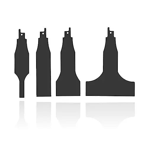 Produktbild: 4PCS Reciprocating Saw Scraper Blade, Scraping Tool Attachment Reciprocating Scraper Blade Multifunktionale Fliesenreinigungswerkzeuge aus Kohlenstoffstahl