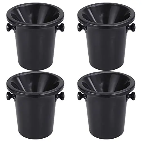Produktbild: Cabilock 4Pcs Wein Spucknapf Wein Dump Eimer Eimer Spieß Wein Barrel Kalten Wine Barrel Eimer für Wein Whisky Cocktails (Schwarz)