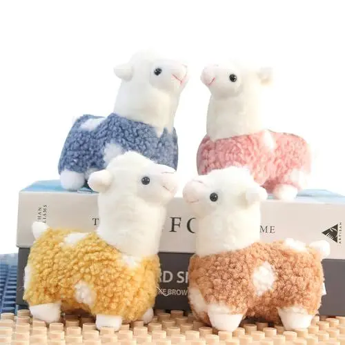 Produktbild: 4pcs Alpaka Kuscheltier, Alpaka PlüSchtier Alpaka Spielzeug Kinder Alpaka SchlüSselanhäNger Alpaka Geschenke Stuffed Animals Alpaca Mini Kuscheltier Alpaca Baby Kuscheltier Alpaca Kuscheltier Alpaka