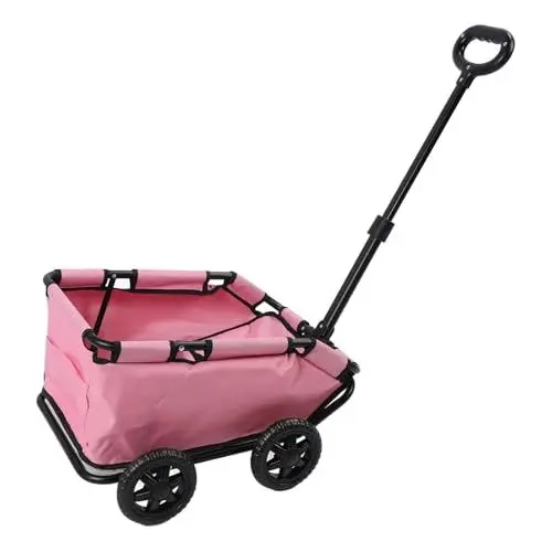 Produktbild: 4-Rad Faltbare Hundekarre, Tragbarer Kinderwagen für Haustiere, Katze Hundewagen Hundebuggy, 51 X 35 X 23cm Hundewagen für Hunde, Katzen und Andere Kleintiere