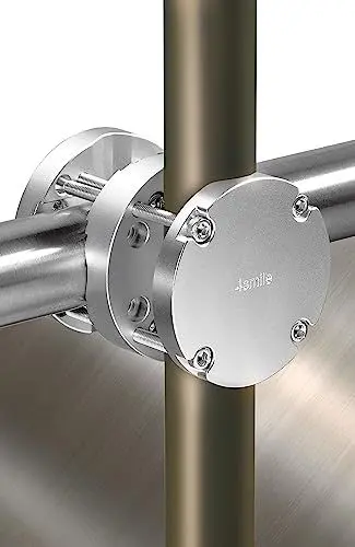 Produktbild: 4smile Sonnenschirmhalter Balkongeländer – Aluminium Sonnenschirm Balkon Halterung - Schirmhalterung SunnyFox, stabiles Universaltalent, hält jeden Balkonschirm