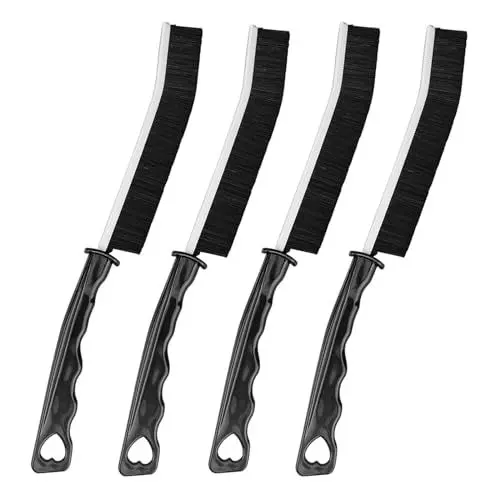 Produktbild: 4stück Spaltreinigungsbürste, Fugenreinigungsbürste,Reinigungsbürste,Hard-Bristled Crevice Cleaning Brush, Hartborsten-eckenreinigungsbürste Fugenbürste zum Schrubben von Fliesenfugen für Bad Küchen