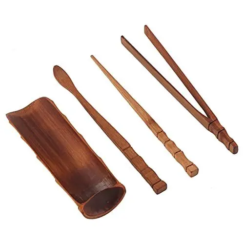 Produktbild: 4-teiliges Nat¨¹rliches Tee-Set, Chinesisches Klassisches Tee Service Werkzeug Teezeremonie Zubeh?r