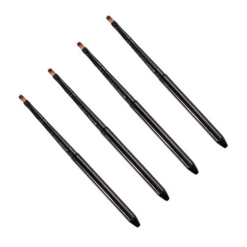 Produktbild: 4-teiliges Set Make-up Pinsel Lipgloss-pinsel- Für Glanzstäbe Applikatoren Für Lippenkonturenstifte Lippen-make-up-pinsel Lippenstift Zauberstäbe Black PAMINGONO