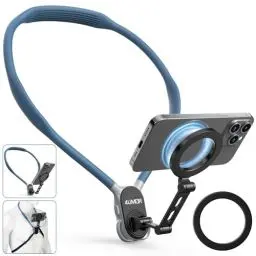 Produktbild: 4UMOR Handy Halterung am Hals, freien Händen für POV/Vlog -Aufnahmen, Ich-Perspektive, jeder Point-of-View-Aufnahmen, beim Laufen, Wandern, Radfahren, Angeln, Basteln und Freizeitaktivitäten