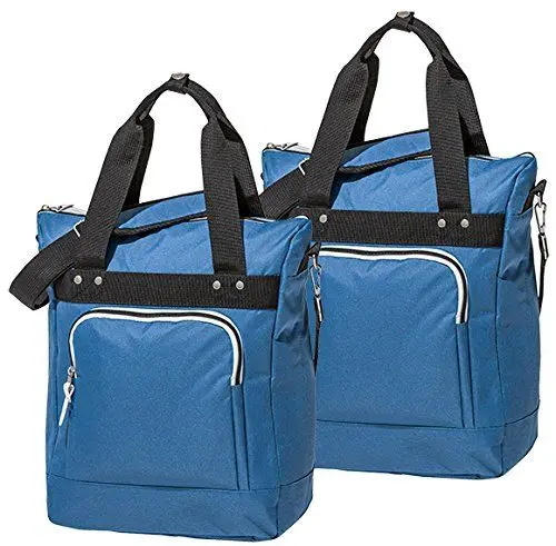 Produktbild: 4Uniq Fahrradtasche Gepäckträger Tasche 2er Set Verschiedene Versionen (blau/schwarz)
