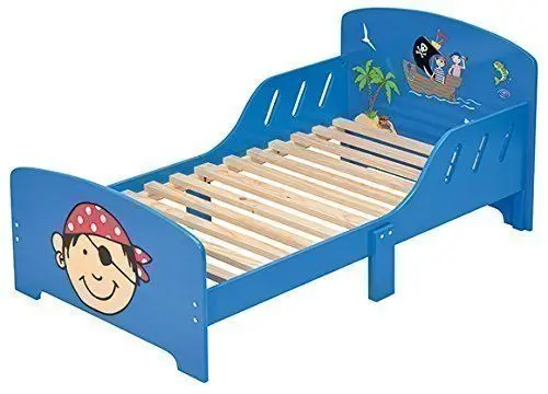 Produktbild: 4Uniq Kinderbett Pirat blau lackiert Bettgestell Spielbett Holzbett Bett