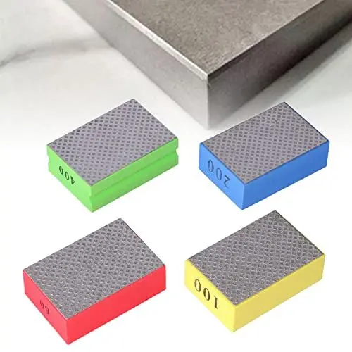 Produktbild: 4-X Diamant Handschleifpad Schleifblock Manuelle Polierblöcke Fliesen Schleifen für Fliesen Trimmen, Entgraten, Grit 6.1.2.4#