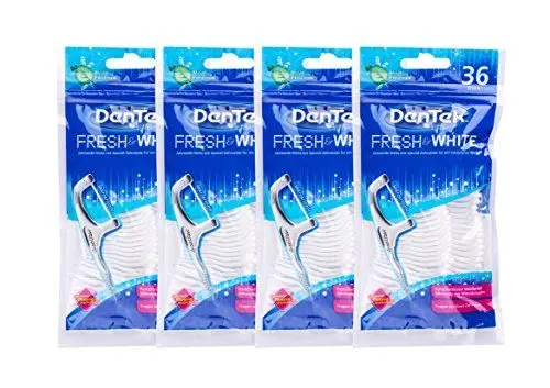 Produktbild: 4x DenTek Fresh & White Zahnseidesticks