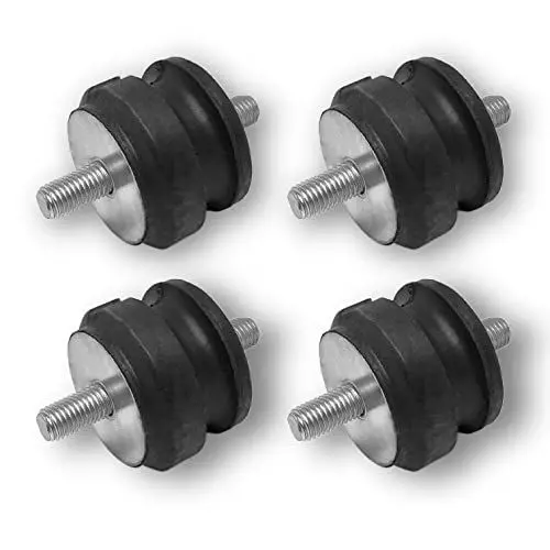 Produktbild: 4x Gummipuffer Anti-Vibration Schwingungsdämpfer Silentblock Maschinenfüße Metall Gewinde ((C) M12 60x38mm)