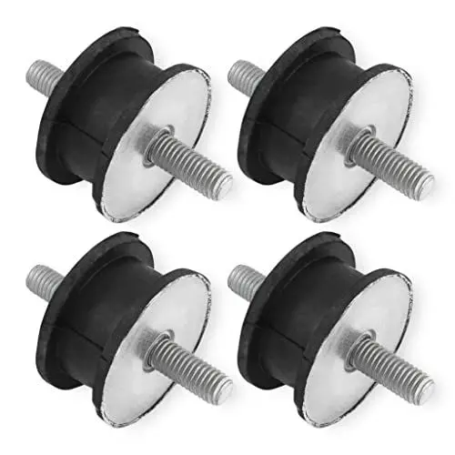 Produktbild: 4x Gummipuffer Anti-Vibration Schwingungsdämpfer Silentblock Maschinenfüße Metall Gewinde ((V) M8 20x34mm)