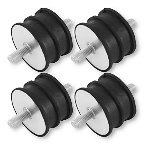 Produktbild: 4x Gummipuffer Anti-Vibration Schwingungsdämpfer Silentblock Maschinenfüße Metall Gewinde ((R) M10 58x37mm)